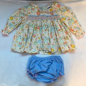 NWOT 6 month True smocked top and bloomers